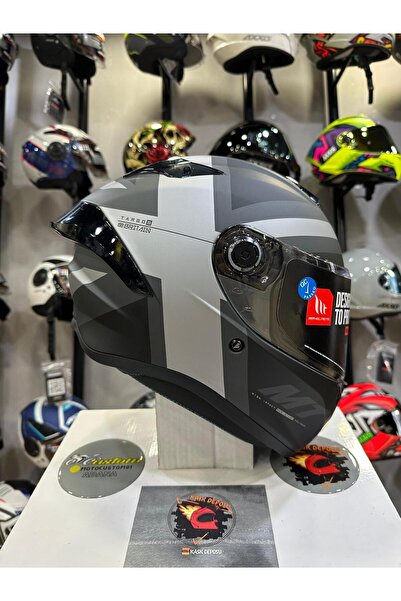 MT Helmets Targo S Britain C2 Mat Kapalı Motosiklet Kaskı