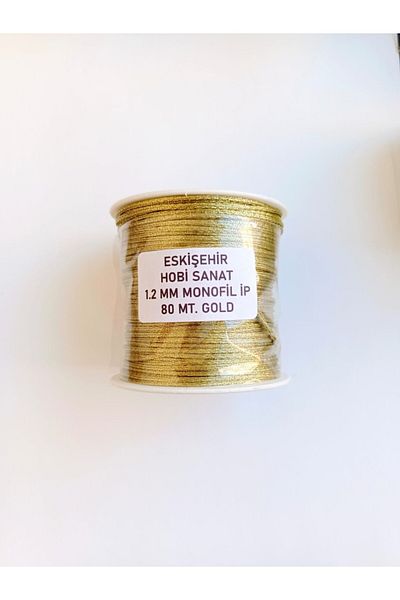 Eskişehir hobi sanat 1.2 mm 80 Meters Silvery Gold Gold Monofilament String for Bundling Gift Packaging String