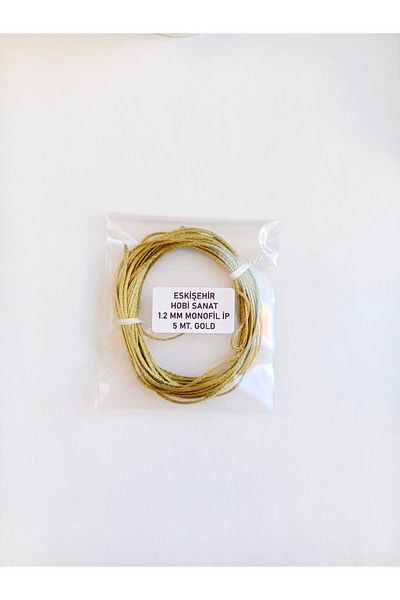 Eskişehir hobi sanat 1.2 mm 5 Meters Silvery Gold Gold Monofilament String for Bundling Gift Packaging String