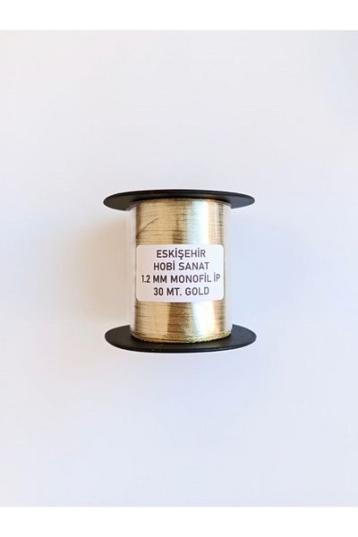 Eskişehir hobi sanat 1.2 mm 30 Meters Silvery Gold Gold Monofilament String for Bundling Gift Packaging String