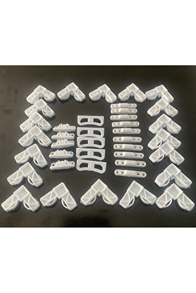 HALL BREATHE Çeşitli Ahşap ve Metal Bağlantı Parçaları, 20 Köşe Takozu, 10 Me...