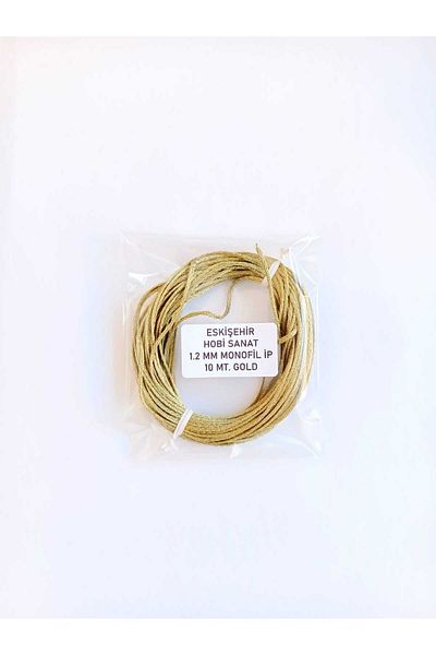 Eskişehir hobi sanat 1.2 mm 10 Meters Silvery Gold Gold Monofilament String for Bundling Gift Packaging String