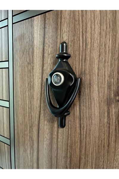 HALL BREATHE Siyah Çelik Kapı Kumru Taktak - Güçlü ve Şık Güvenlik Çözümü