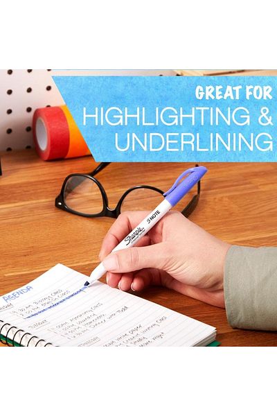Art Tone Sharpie Snote Highlighter Pen Set of 20 Cut Tip