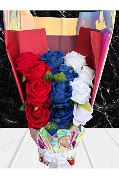 Linalux Gifts باقة زهور صناعية ملونة من الورود هدية للحبيب والزوج والأم والأخ...