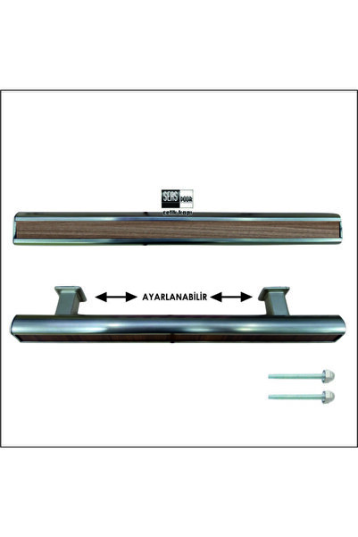 HALL BREATHE 40 cm ayarlanabilir çelik kapı çekme kolu, antrasit gri renk, da...