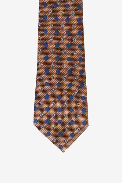 ALTINYILDIZ CLASSICS Men's Brown Patterned Brown Classic Tie