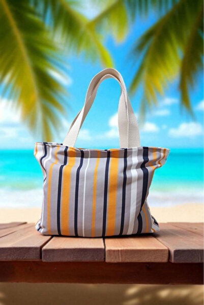 Mirayes Tasarım Mirasunline Striped Women's Shoulder Bag