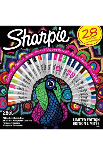 Art Tone Sharpie Permanent Marker Fine Set of 28 Peacock