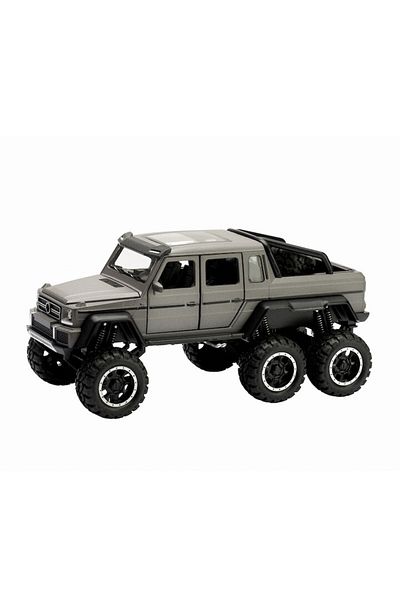 OEM Metal toy car with shock absorbers, rubber wheels, lights and sounds, gray SUV, 1:32 scale