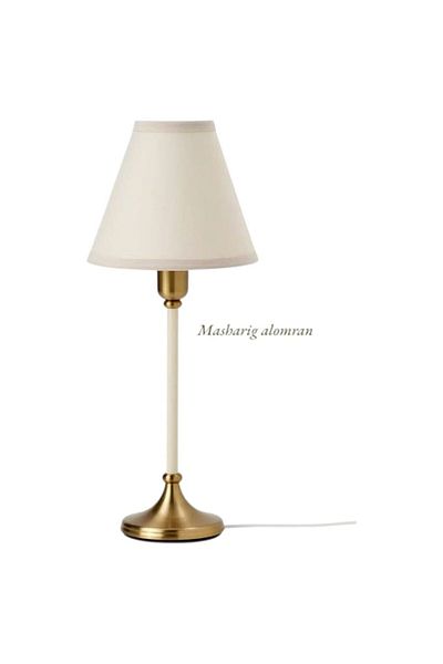 IKEA Table lamp, brass/beige, 54 cm