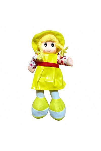 OEM Textile doll with hat, 21 cm, yellow