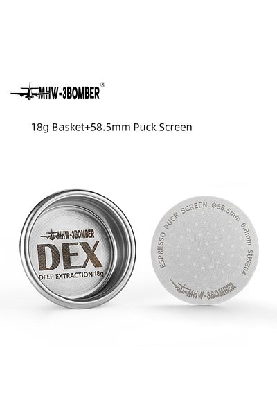 Choice6 18g and Puck Screen 58.5mm Espresso Filter Baskets 15-20g Coffee Basket with Puck Screen Fit 58mm Es