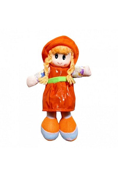 OEM Textile Doll with Hat, 21 cm, Orange