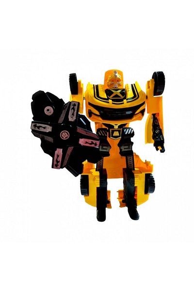 OEM Transformable Robot with Accessories, Mobile Joints, 24x19.5x6.5cm, Easy Difficulty, Yellow