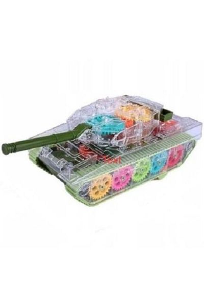 OEM Tank With Transparent Shell, Multicolored Lights, With/Without Sounds, 18 Cm