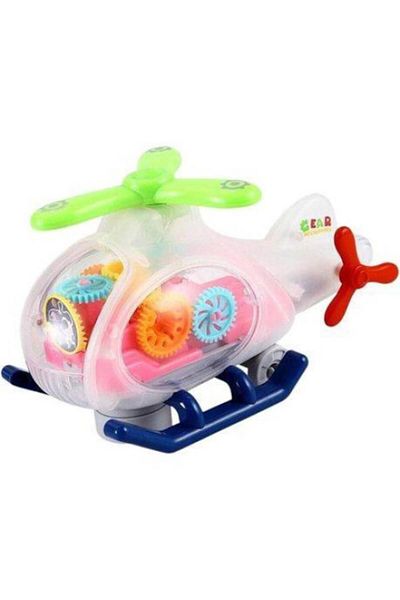 OEM Elicopter cu carcasa transparenta, lumini si sunete, 23 cm