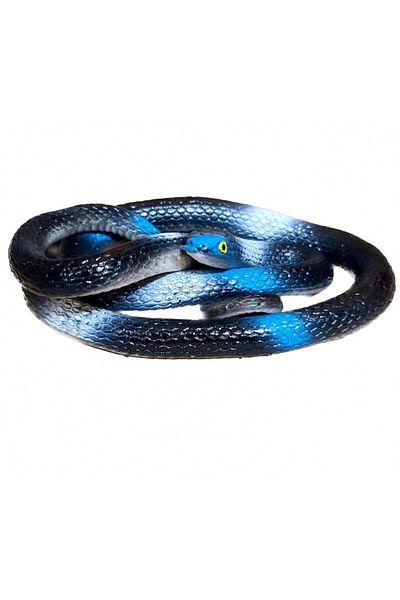OEM Elastic Toy Snake, Rubber, 110 cm, Black and Blue