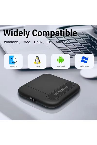 OEM External hard drive, ultra-light with polyethylene casing, Portable SSD, 30TB, USB 3.0, Black