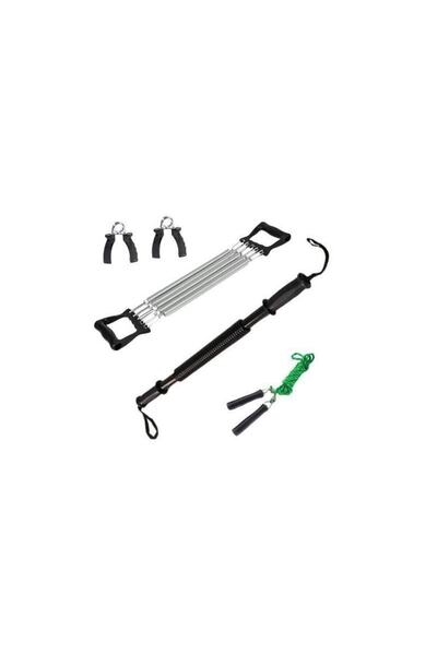 Genel Markalar Renkli 5'li Vücut Egzersiz Seti Göğüs ve El Yayı Çalışma Paketi