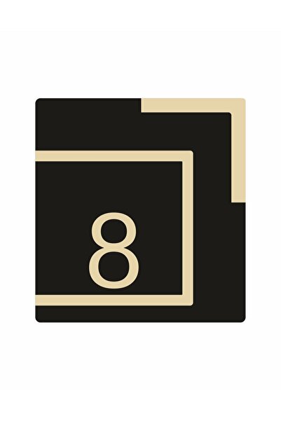 HALL BREATHE باب بلكسي مرآة ذهبي أسود رقم 8، تصميم عصري ولامع