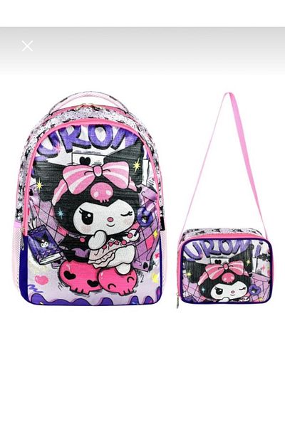 NEWFULL Kuromi Girl Backpack School Bag-Set of 2 (New Season)