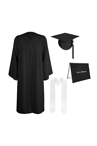 rexa مجموعة ملابس التخرج للأطفال - قبعة، ثوب تخرج، ووشاح لحفل تخرج روضة الأطف...