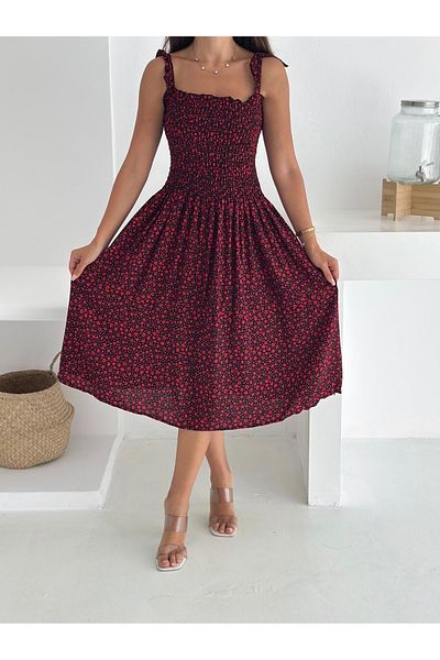 MaxiMor Women's Skirt Ruffled Casual Summer Viscose Fabric Dress Standard Size Smlxl Compatible Length 100 cm