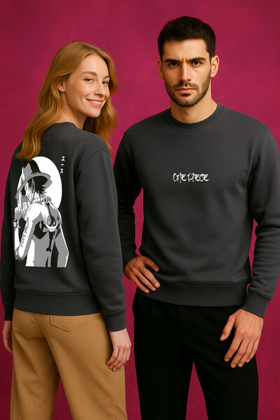 By Caspita Fashion Hanorac unisex oversize afumat cu imprimeu pe spate Lenith...