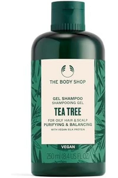 THE BODY SHOP Tea Tree Purifying & Balancing Shampoo for Oily Hair & Scalp, Vegan, 8.4 Fl Oz