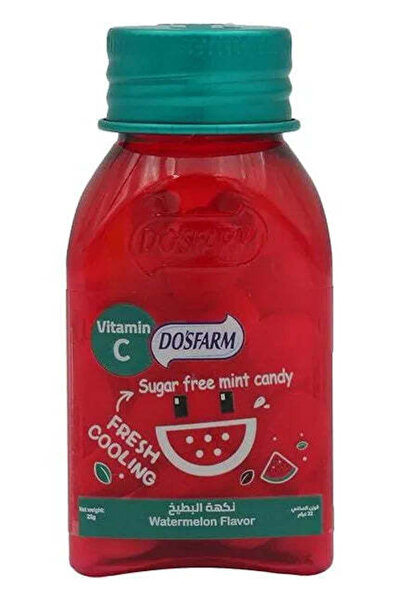 OTC حلوى دوس فارم خالية من السكر مع فيتامين سي بنكهة البطيخ 22 جرامًا، 1 قطعة