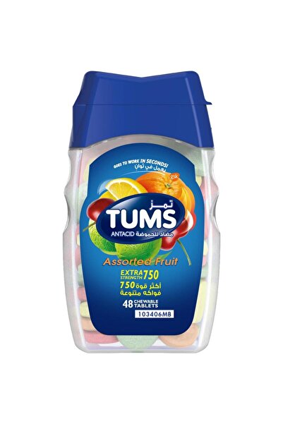 OTC أقراص تامز إكسترا سترينث 750 بنكهة الفواكه المتنوعة 48 قرصًا
