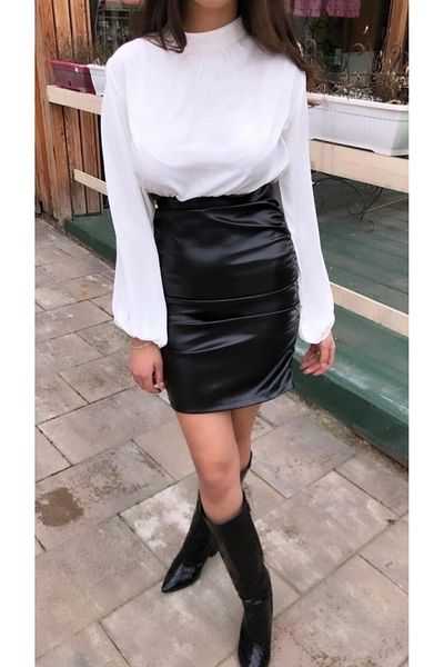 Vogueway White Leather Dress