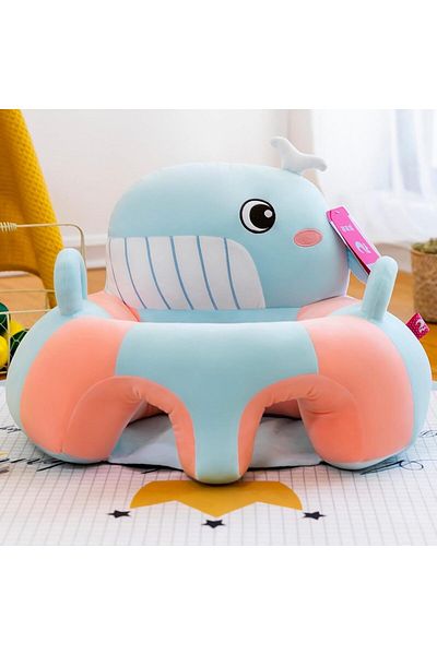 rexa Whale Baby Floor Seat Cover – Soft Infant Sitting Support Chair Cover (55 x 50 x 40 cm)