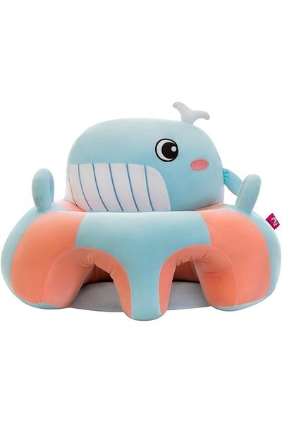 rexa Whale Baby Floor Seat Cover – Soft Infant Sitting Support Chair Cover (55 x 50 x 40 cm)