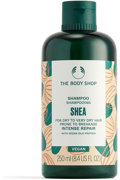 THE BODY SHOP شامبو زبدة الشيا من ذا بودي شوب لتجديد الشعر الجاف والتالف