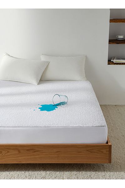 Master Home Textile Waterproof Mattress Protector, For Single Size Bed, Fitted Sheet Style Mattress Cover