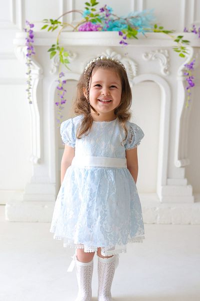 Baby Animals Baby Girl Dress Girl's Dress Birthday Party Wedding Dress Ruched Short Sleeve Lined Dress