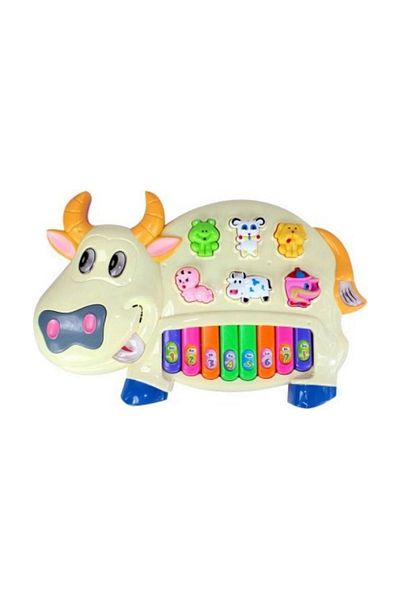 rexa Musical Cow Piano Toy With Educational Rhymes