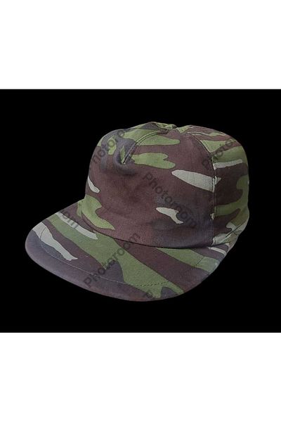 kho military design Woodland Camouflage Summer Hat 1980-2000 (with Elastic Back-Original Zero Product)