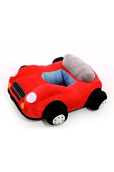 rexa Car-Shaped Baby Floor Seat – Soft Plush Infant Sitting Chair (56.6 x 48 x 19 cm) for Boys & Girls