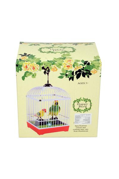 rexa Two Happy Birds With Cage