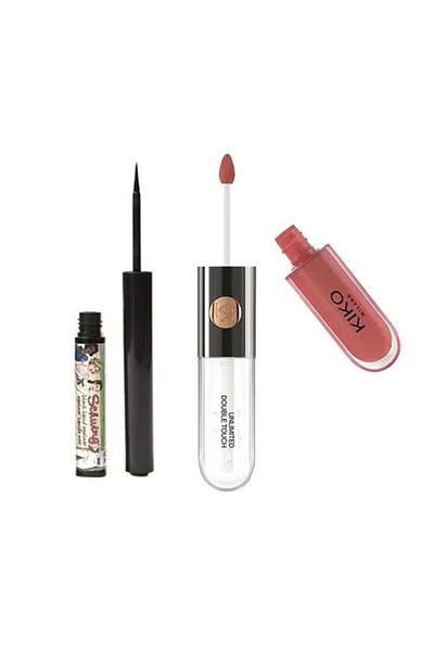 KEKO Schwing Liquid Eyeliner Black + Unlimited Liquid Lip Colour Double-Touch Rose Pink