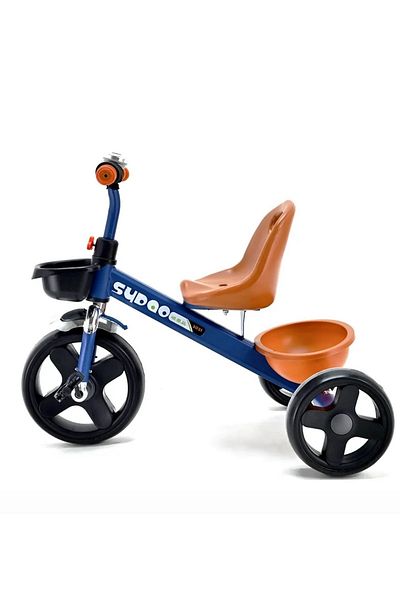 rexa Dark Blue Kids Tricycle with Horn & Baskets - Amila Toddler Bike