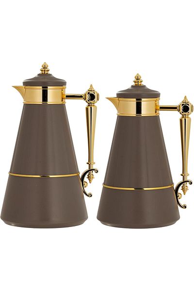 ALSAIF DALEEN 2-Pieces Coffee and Tea Vacuum Flask, leak-proof and keeps drinks hot, 0.7Liter/1Liter