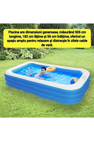 OEM Inflatable Pool SIKS for Adults XXL, Outdoor/Garden, Family Model, Dimensions 305 x 182 x 56 cm, 3 I