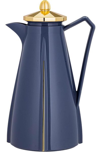 ALSAIF Coffee and Tea Vacuum Flask, leak-proof and keeps drinks hot, 1 Liter, Dark gray/Gold