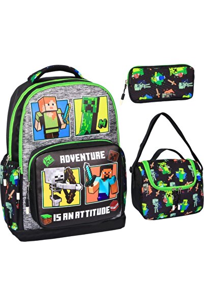 Alfa MEC Geantă de școală pentru băieți din 3 piese pentru școala primară cu ...