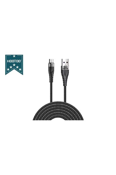 HooToo كيبل USB جالكسي من هوتو – بطول متر واحد، قماش متين ضد القطع، ولون أسود...