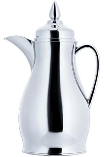 ALSAIF Nwahl Coffee Vacuum Flask, leak-proof and keeps drinks hot, 0.75Liter, Chrome